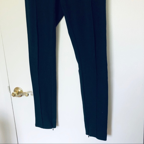 H&M Basic Black Pull On Stretchy Leggings Size Large Smooth Elastic Waistband - Picture 3 of 6